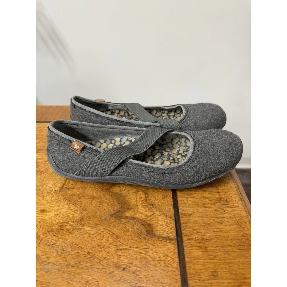 DR. Scholl's Women's 8 Jewel flats, Wool Warm gray Mary Jane Slip On Loafer